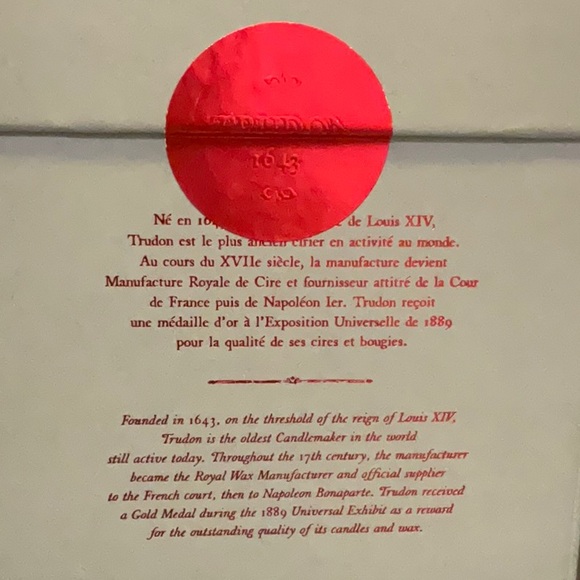 - Trudon “GABRIEL” Candle 9.5oz BN Sealed - Picture 5 of 7